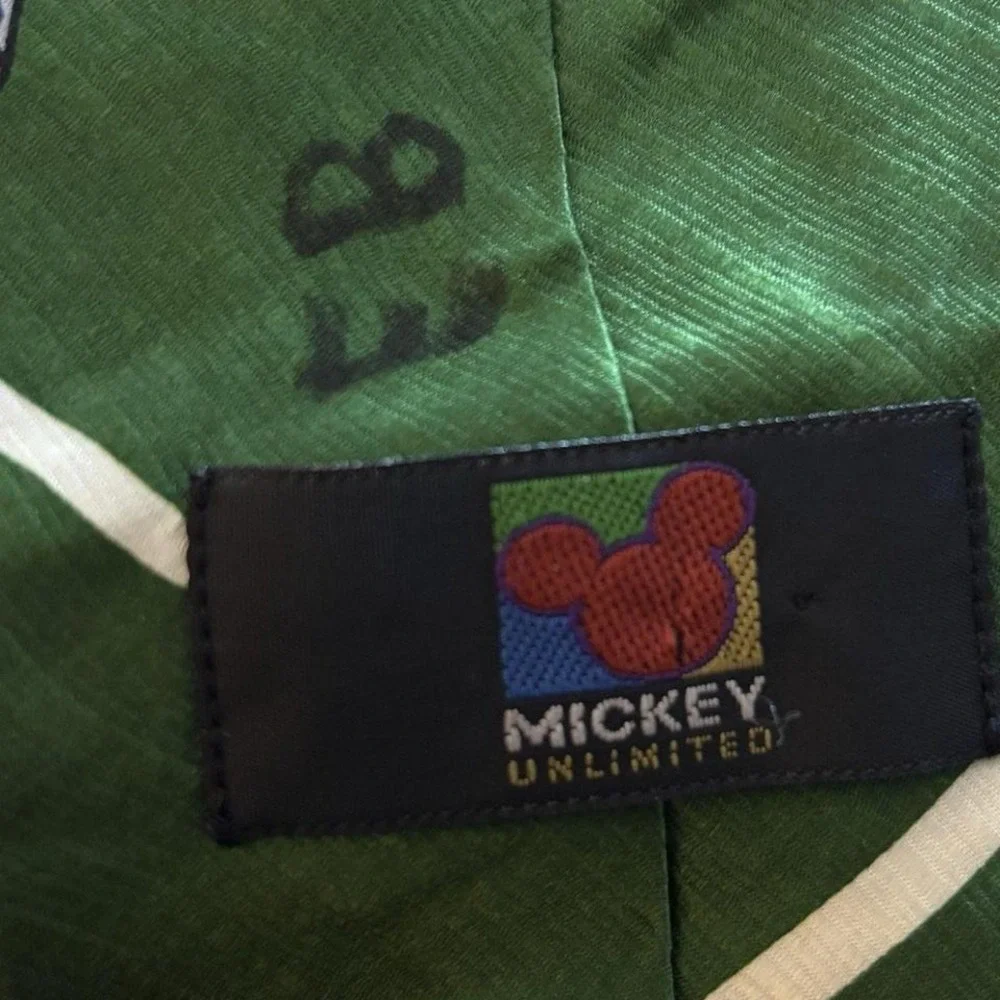 Mickey Unlimited Disney Silk Tie Lot 2 Mickey Mouse Soccer Baseball Goofy Donald